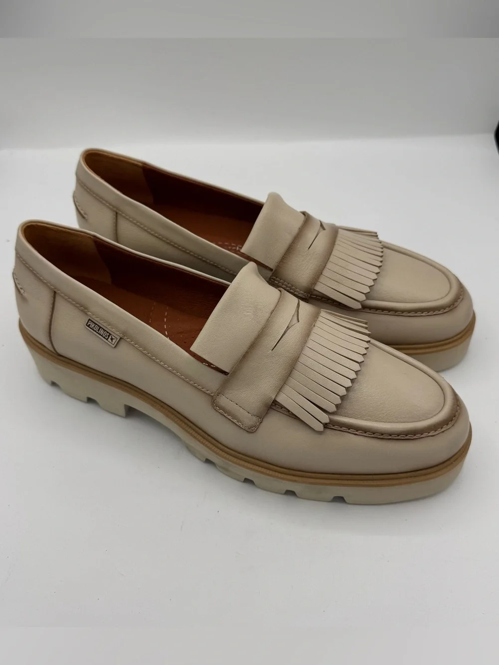 Pikolinos Salamanca lug sole chunky fringe loafer comfort size 41 NEW academia